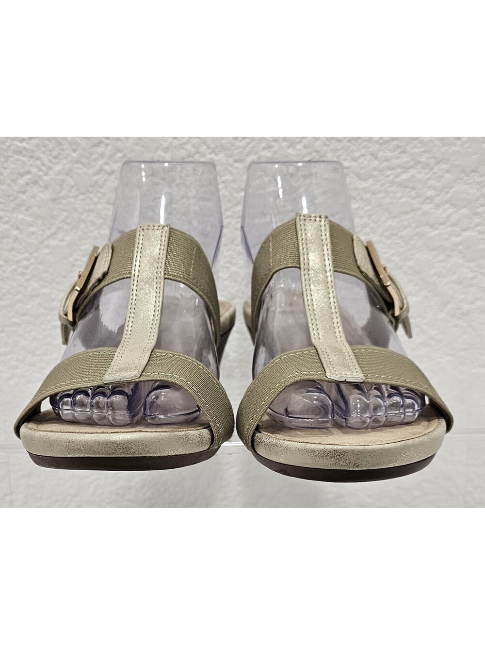 Impo Stretch Gladen Shoes Womens Wedge Sandal Slip On Gold Size 7.5 M - Picture 6 of 14